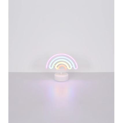 Globo - LED Neonová stolní dekorace LED/2W/3xAA duha