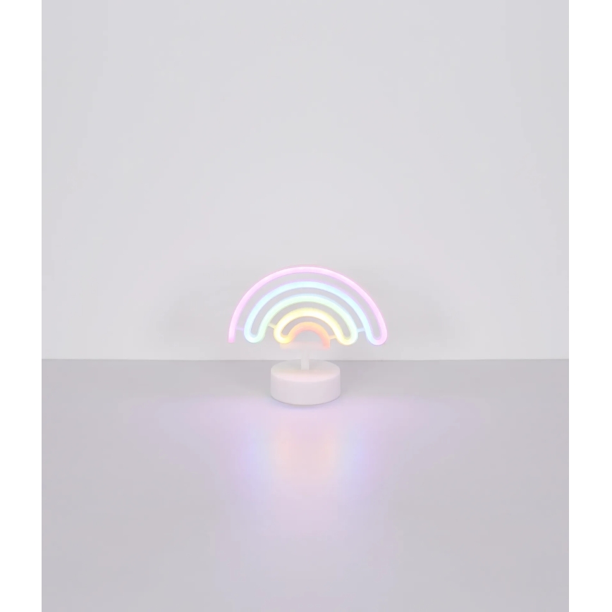 Globo - LED Neonová stolní dekorace LED/2W/3xAA duha