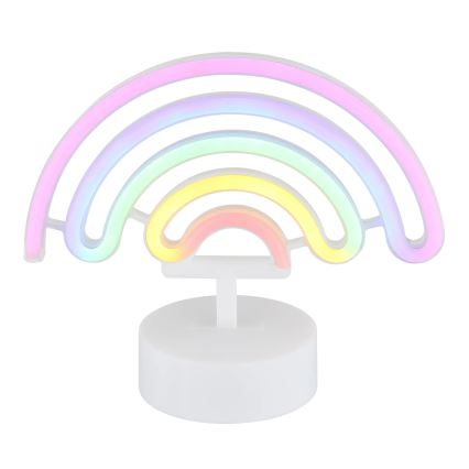 Globo - LED Neonová stolní dekorace LED/2W/3xAA duha