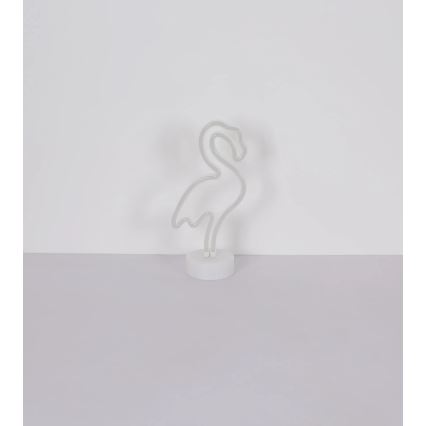 Globo - LED Neonová stolní dekorace LED/2W/3xAA plameňák