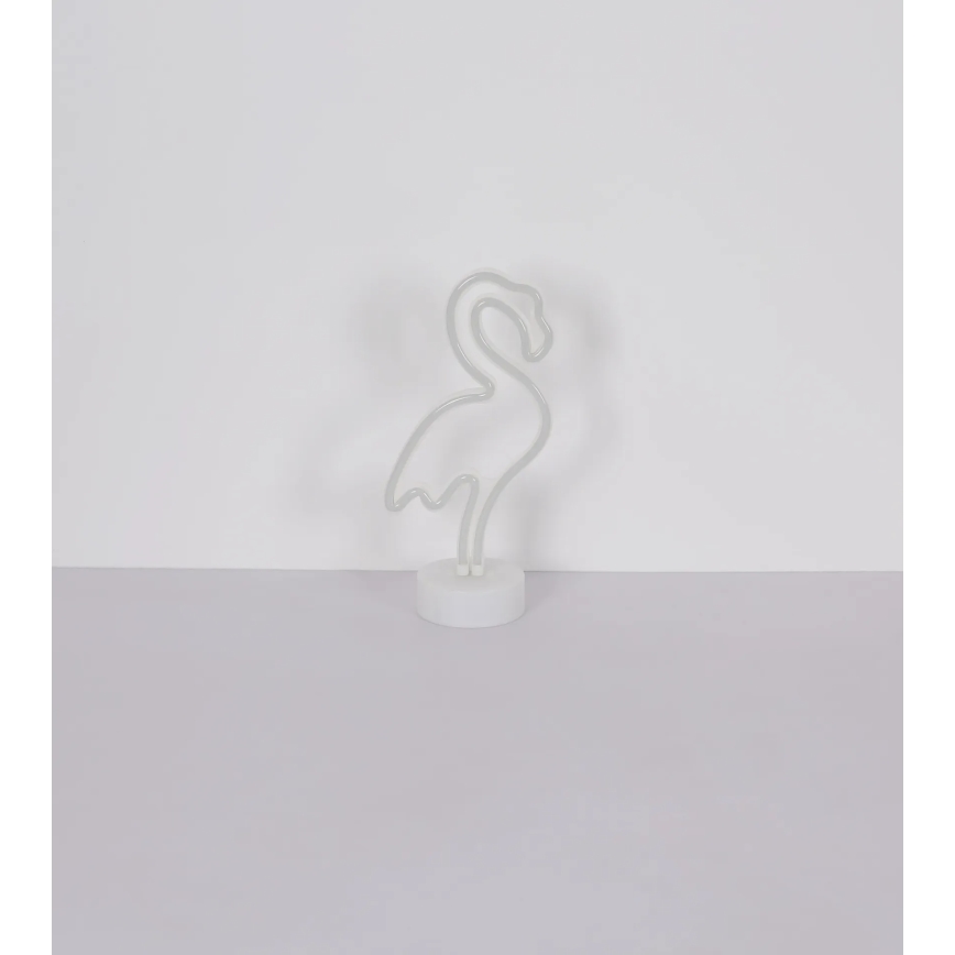 Globo - LED Neonová stolní dekorace LED/2W/3xAA plameňák