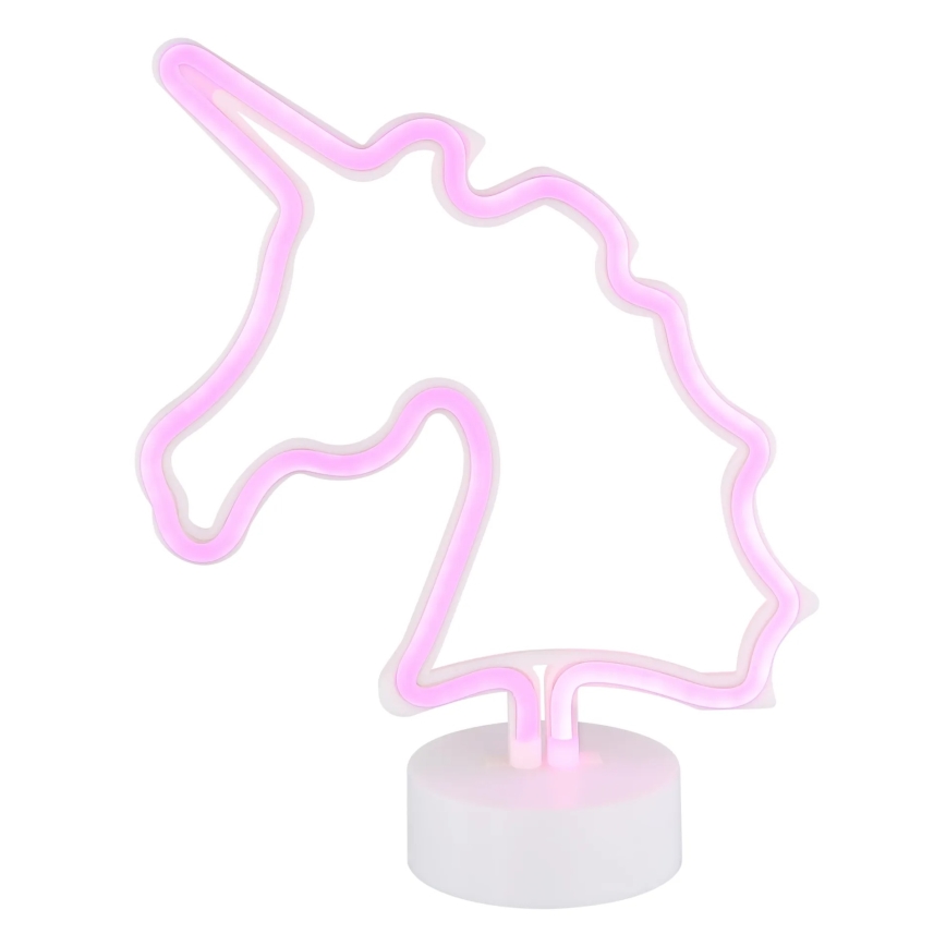 Globo - LED Neonová stolní dekorace LED/2W/3xAA jednorožec