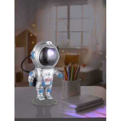 Globo - LED RGB Stolní lampa LED/4,5W/5V kosmonaut stříbrná