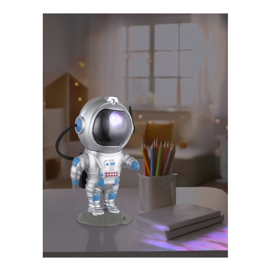 Globo - LED RGB Stolní lampa LED/4,5W/5V kosmonaut stříbrná