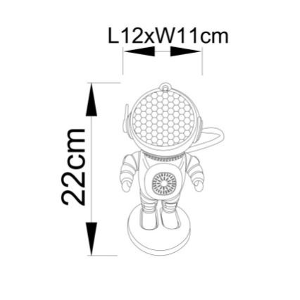 Globo - LED RGB Stolní lampa LED/6W/5V kosmonaut bílá