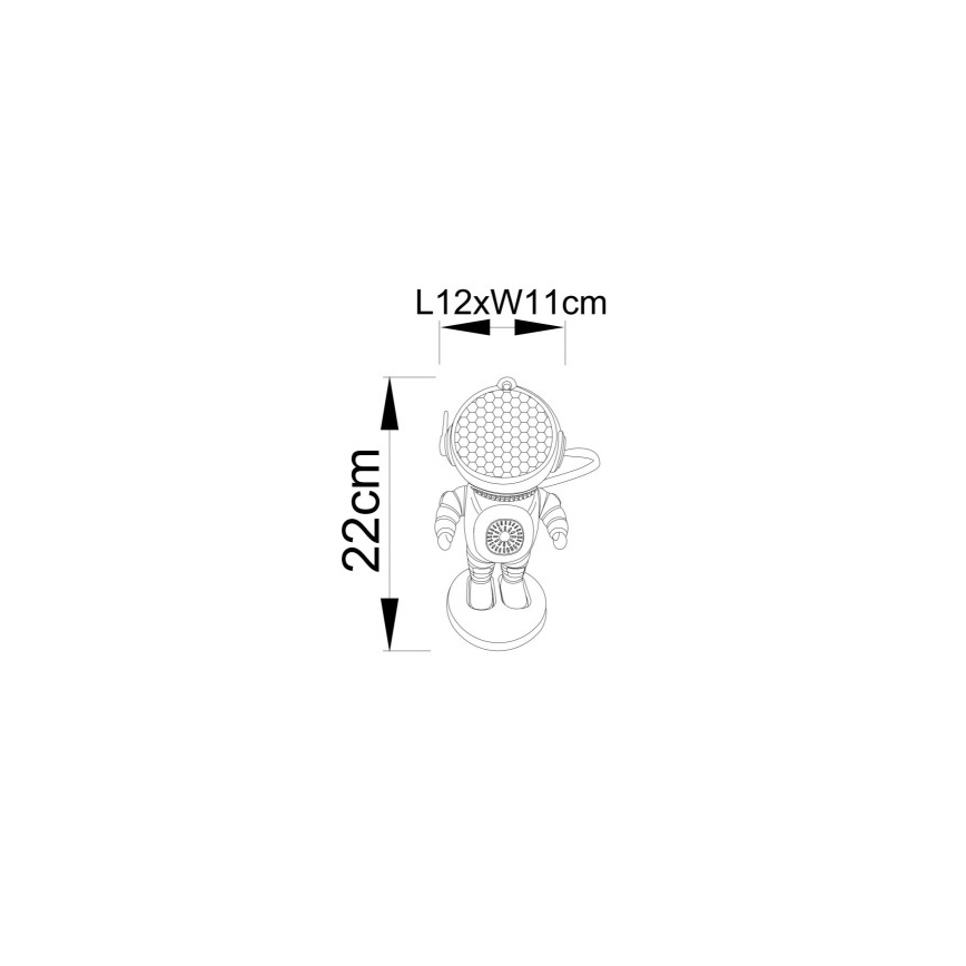 Globo - LED RGB Stolní lampa LED/6W/5V kosmonaut bílá