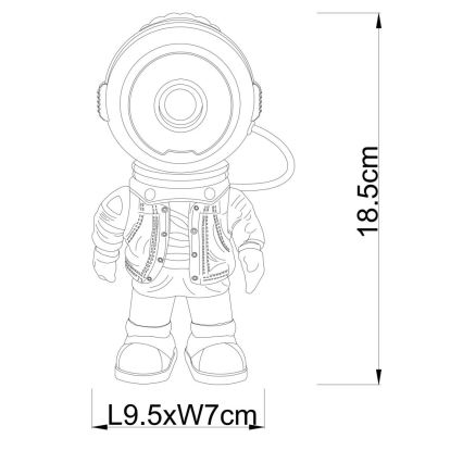 Globo - LED Stmívatelný projektor LED/3W/5V astronaut