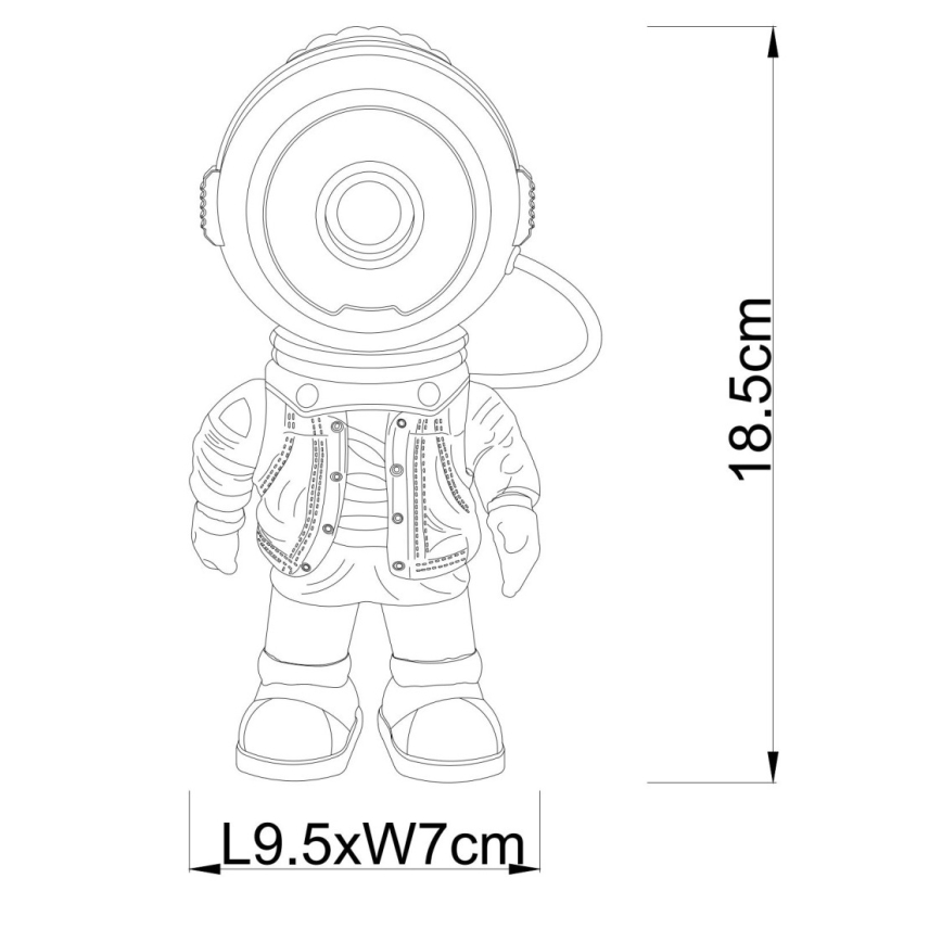 Globo - LED Stmívatelný projektor LED/3W/5V astronaut