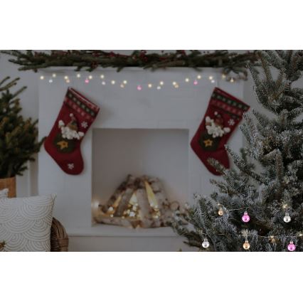 Globo - LED  řetěz 20xLED/2xAA 2,2m teplá bílá