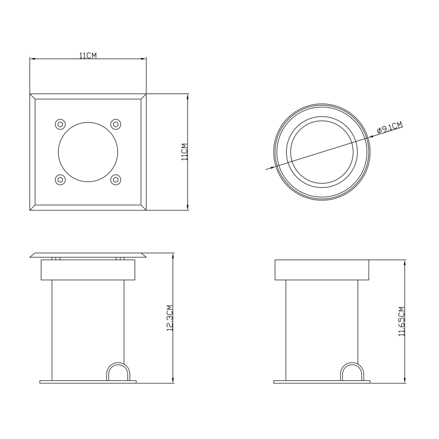 Globo - Nájezdové svítidlo 1xGU10/40W/230V IP67
