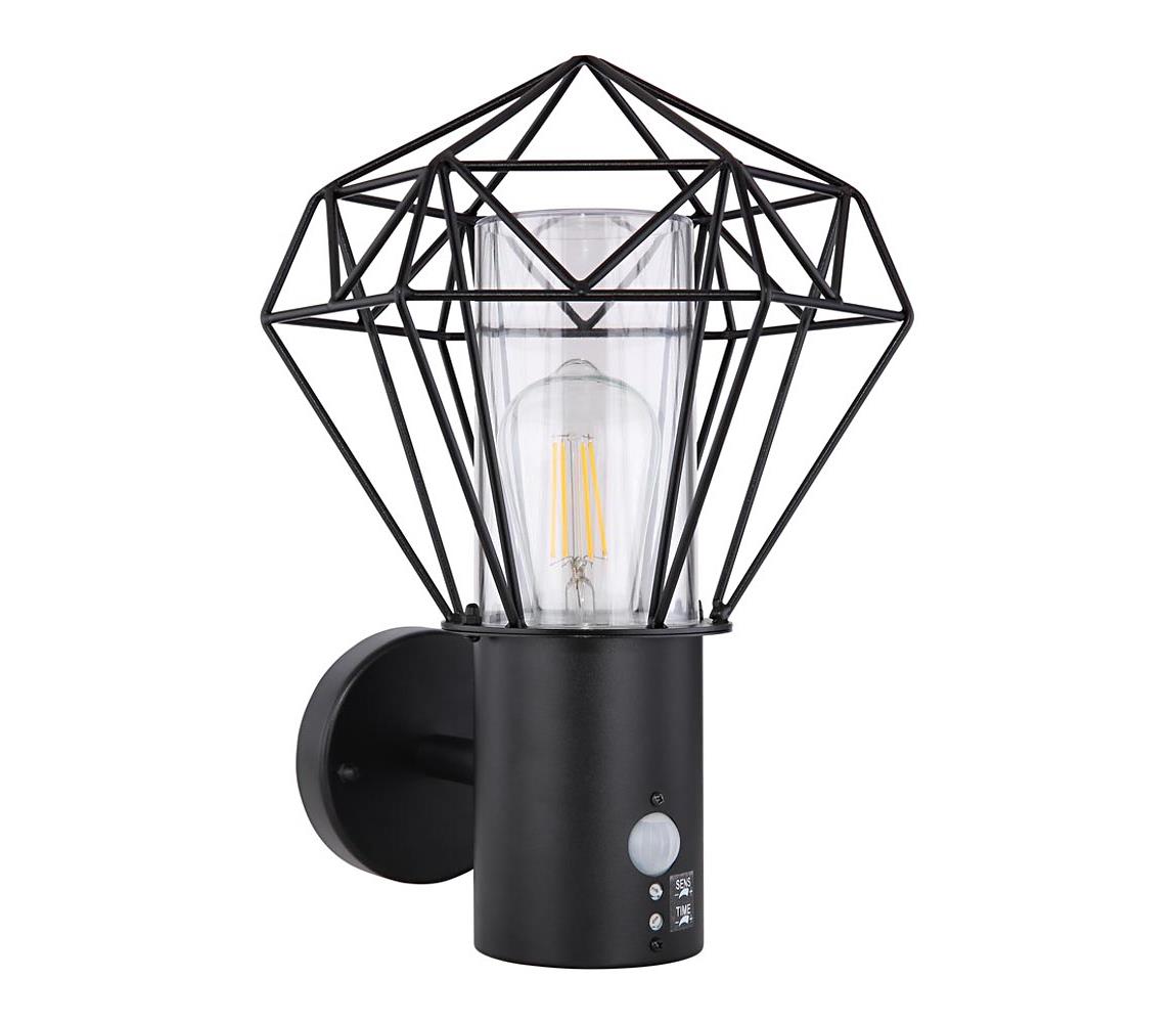 Globo Globo 31355S - Venkovní nástěnné svítidlo se senzorem HORACE 1xE27/15W/230V IP44 GL5904