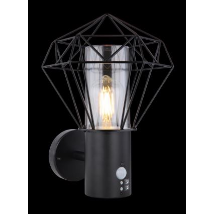Globo - Venkovní nástěnné svítidlo se senzorem 1xE27/15W/230V IP44