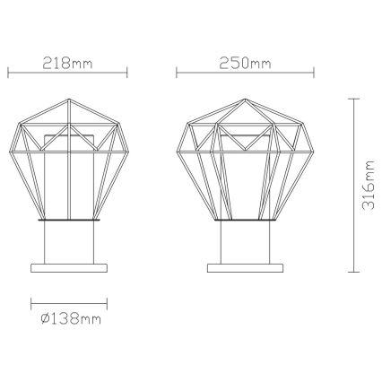 Globo - Venkovní lampa 1xE27/15W/230V IP44