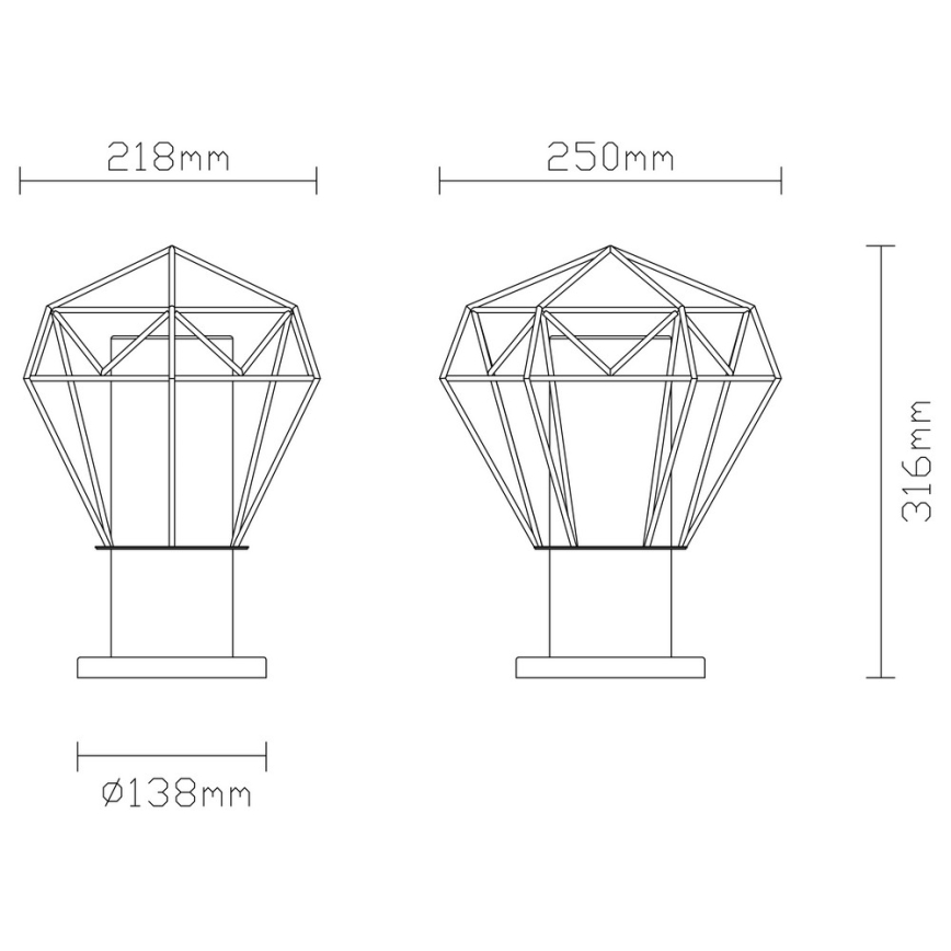 Globo - Venkovní lampa 1xE27/15W/230V IP44
