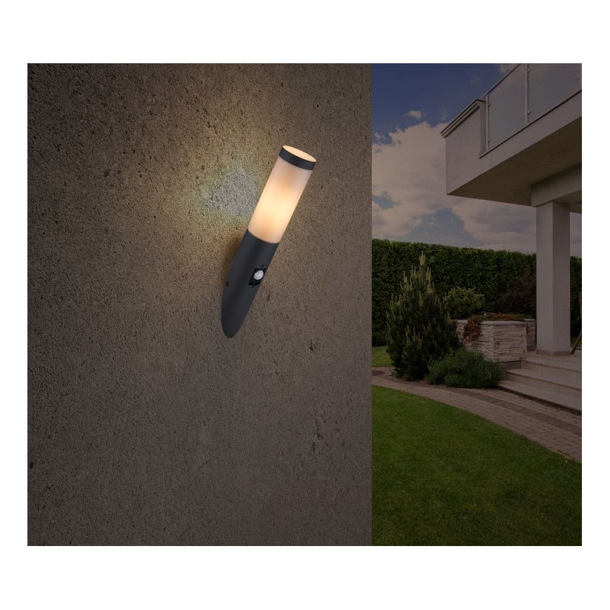 Globo - Venkovní nástěnné svítidlo se senzorem 1xE27/15W/230V IP44
