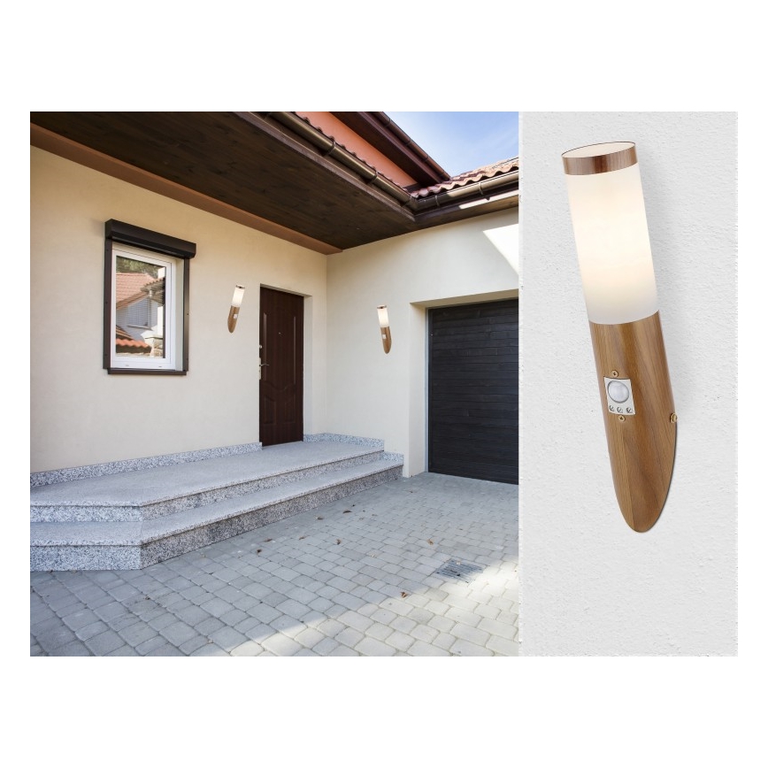 Globo - Venkovní nástěnné svítidlo se senzorem 1xE27/15W/230V IP44