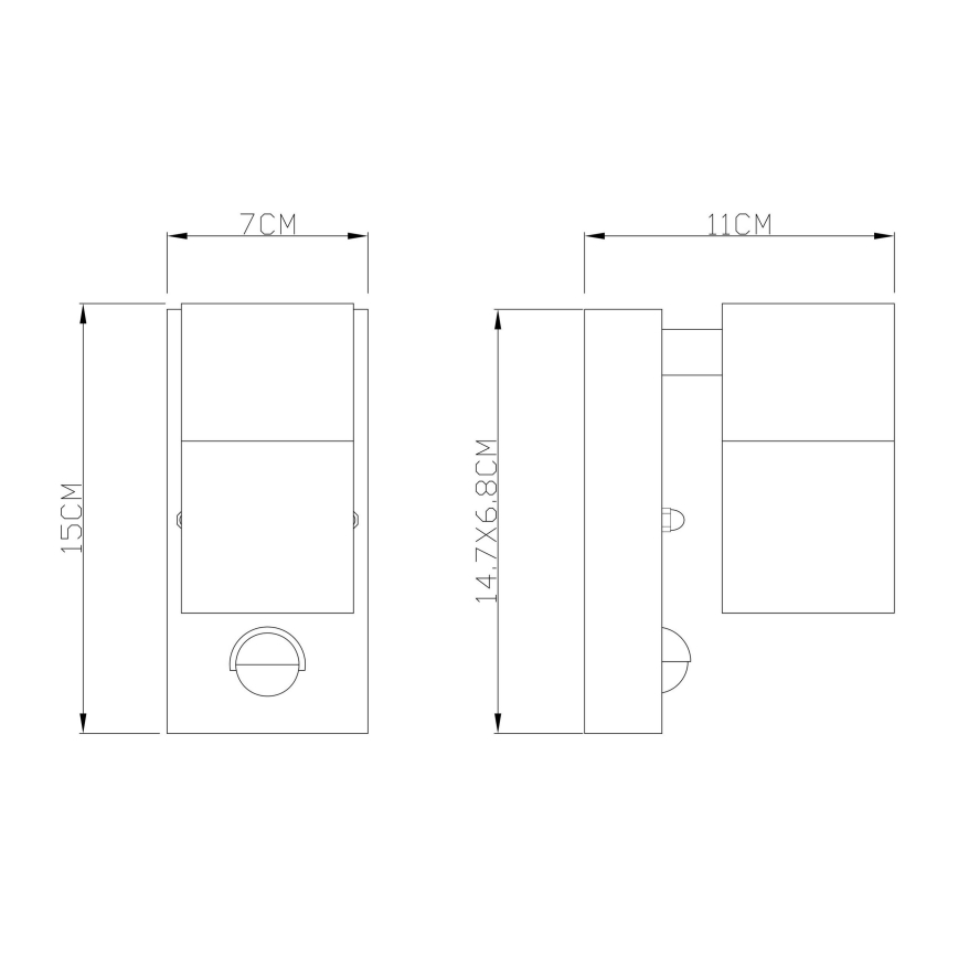 Globo - LED venkovní svítidlo senzorové 1xGU10/5W/230V IP44