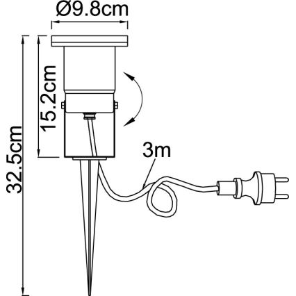 Globo - Venkovní lampa 1xGU10/35W/230V IP65