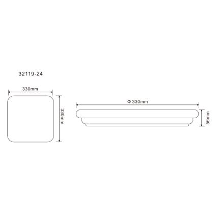 Globo - LED Venkovní stropní svítidlo LED/24W/230V IP54