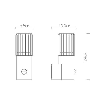 Globo - Venkovní nástěnné svítidlo se senzorem 1xE27/15W/230V IP54