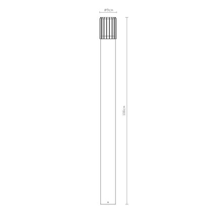 Globo - Venkovní lampa 1xE27/15W/230V IP54 100 cm