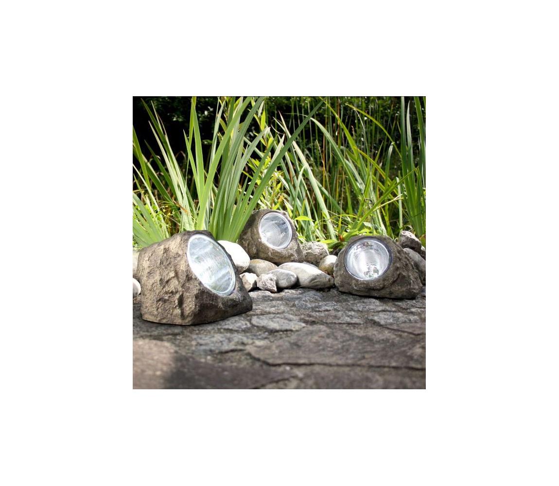 Globo Globo 3302 - Dekorativní solární LED svítidlo KÁMEN 4xLED/0,06W/3,2V IP44 GL0590