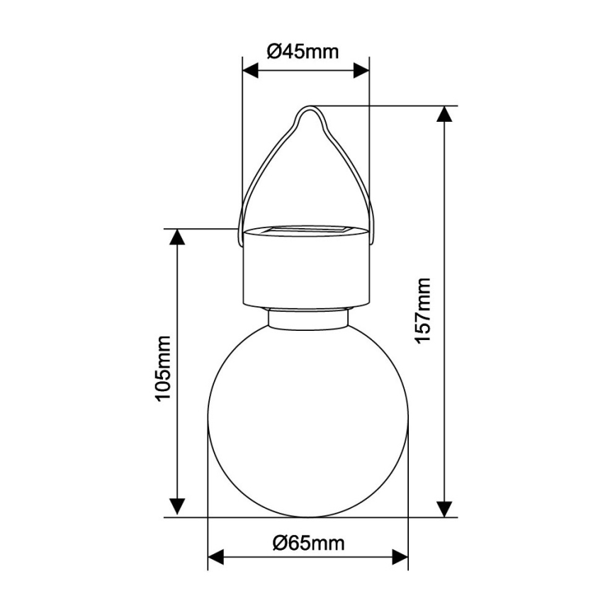 Globo 33056 - Solární svítidlo LED/0,06W/3,2V IP44 400 mAh