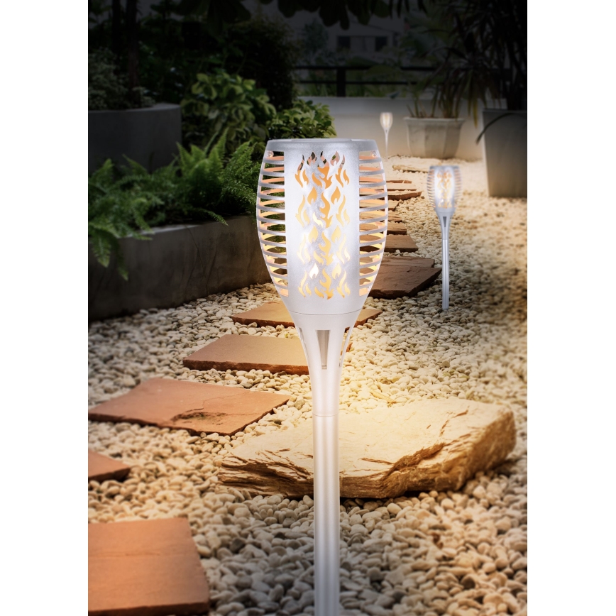 Globo - LED Solární svítidlo LED/3,6W/3V 1800K IP44 lesklý chrom