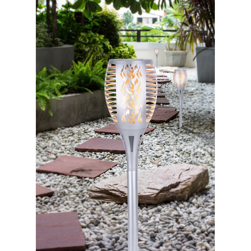 Globo - LED Solární svítidlo LED/3,6W/3V 1800K IP44 lesklý chrom
