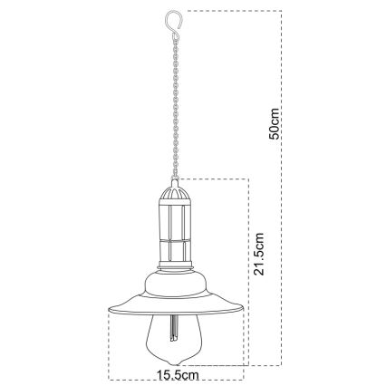 Globo - LED Solární lustr na řetězu LED/0,06W/1,2V IP44