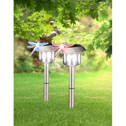 Globo - LED RGB Solární lampa 2xLED/6V IP44