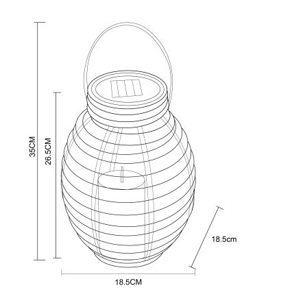 Globo - LED Solární svítidlo LED/0,06W/3,2V IP44 200 mAh ratan