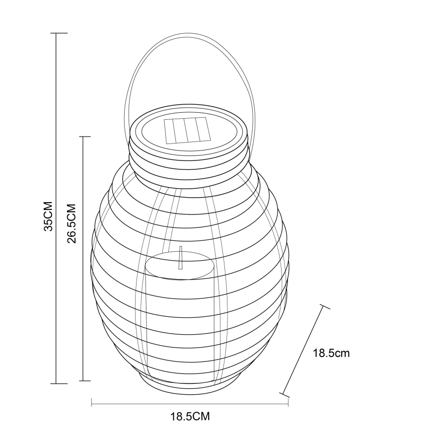 Globo - LED Solární svítidlo LED/0,06W/3,2V IP44 200 mAh ratan