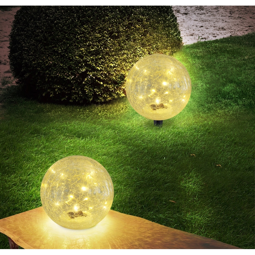 Globo - LED Solární lampa 15xLED/0,06W/3,2V pr. 15 cm IP44