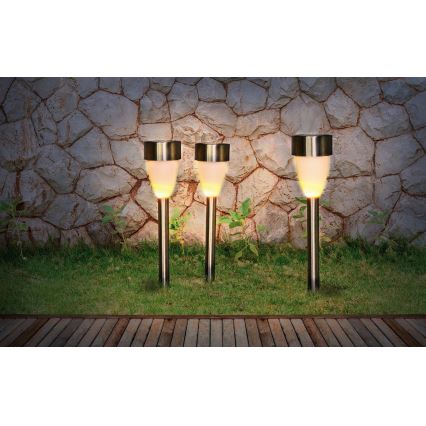 Globo - SADA 3x Solární lampa 3xLED/0,06W/1,2V IP44 200 mAh