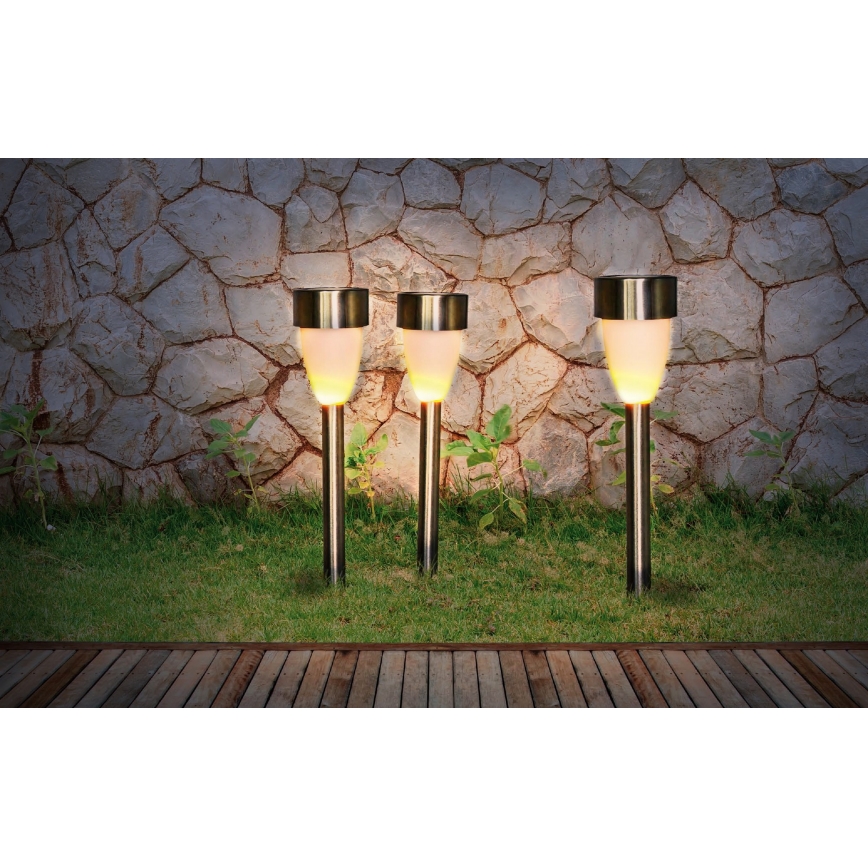 Globo - SADA 3x Solární lampa 3xLED/0,06W/1,2V IP44 200 mAh