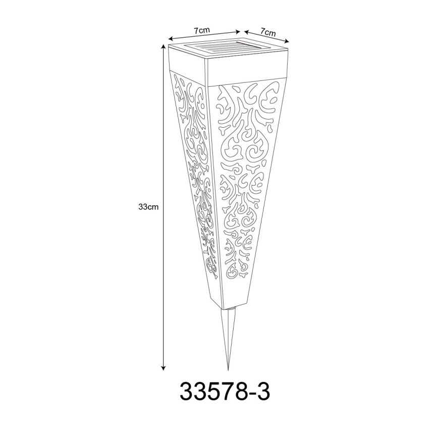 Globo - SADA 3x LED Solární lampa LED/0,1W/3V IP44