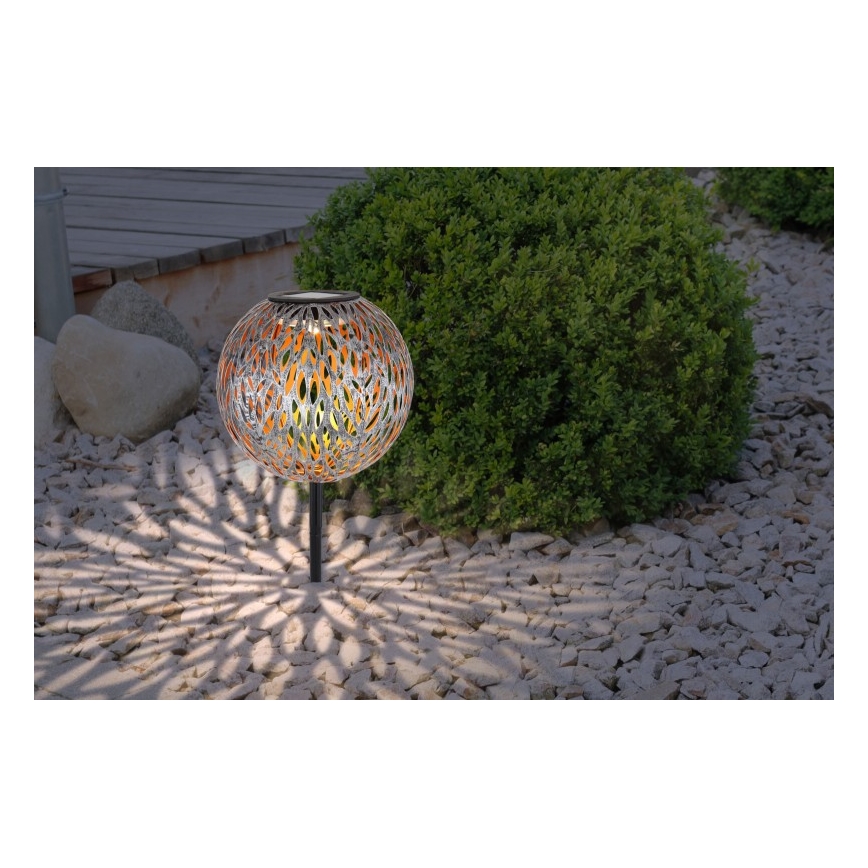 Globo - LED Solární svítidlo LED/0,06W/1,2V stříbrná IP44 180x540 mm