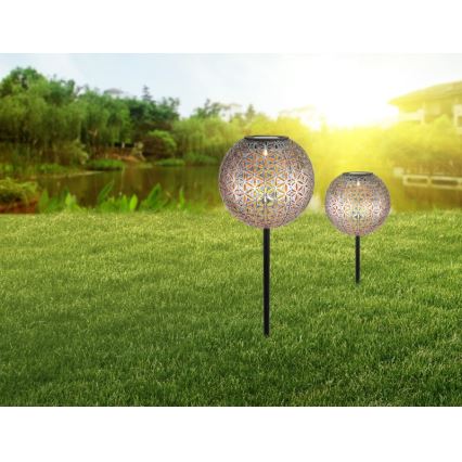 Globo - LED Solární svítidlo LED/0,06W/1,2V stříbrná IP44 180x540 mm