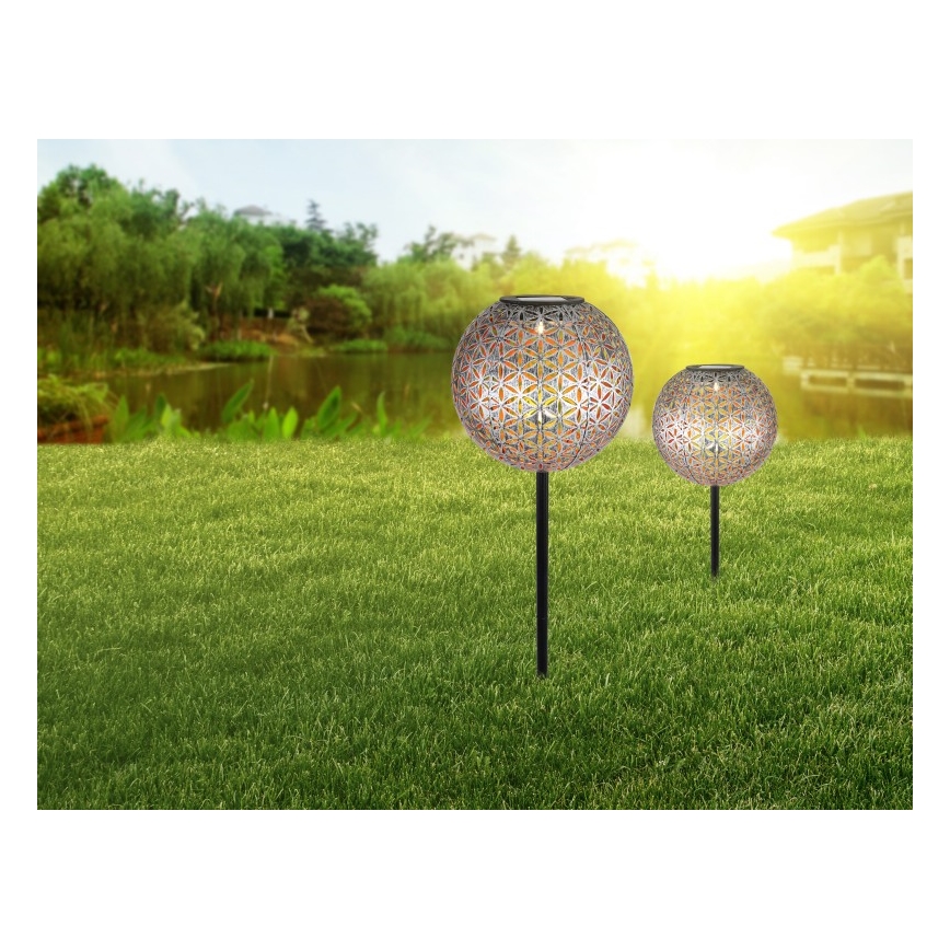 Globo - LED Solární svítidlo LED/0,06W/1,2V stříbrná IP44 180x540 mm