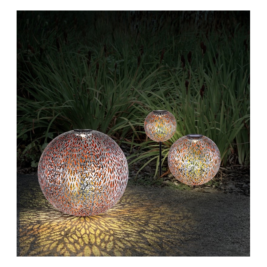 Globo - LED Solární svítidlo LED/0,06W/1,2V stříbrná IP44 180x540 mm