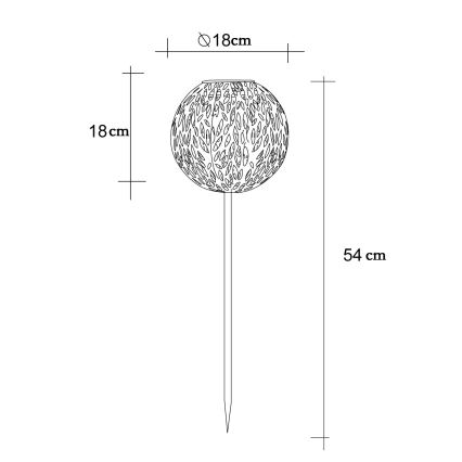 Globo - LED Solární svítidlo LED/0,06W/1,2V stříbrná IP44 180x540 mm