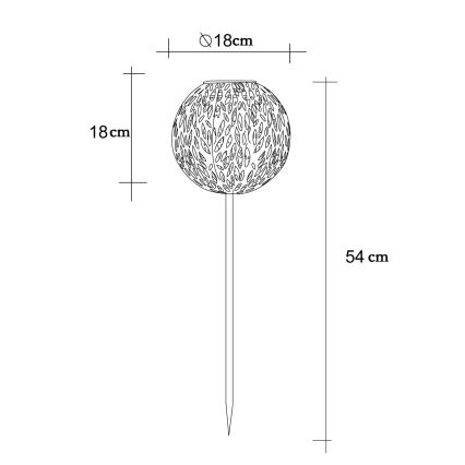 Globo - LED Solární svítidlo LED/0,06W/1,2V stříbrná IP44 180x540 mm