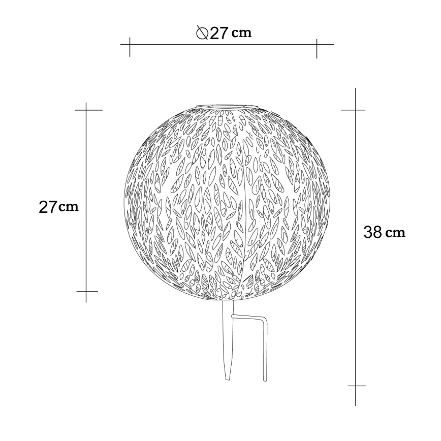 Globo - LED Solární svítidlo LED/0,06W/1,2V rez IP44 270x380 mm