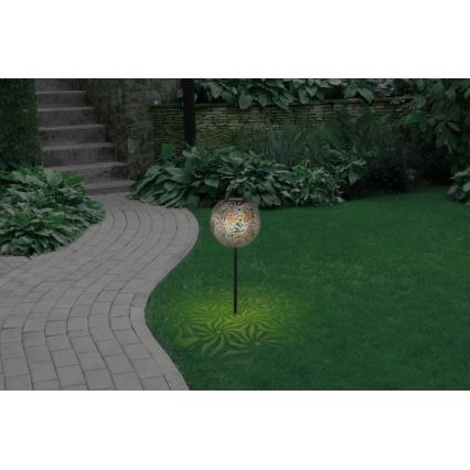 Globo - LED Solární svítidlo LED/0,06W/1,2V stříbrná IP44 185x540 mm