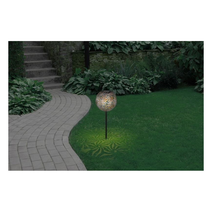 Globo - LED Solární svítidlo LED/0,06W/1,2V stříbrná IP44 185x540 mm