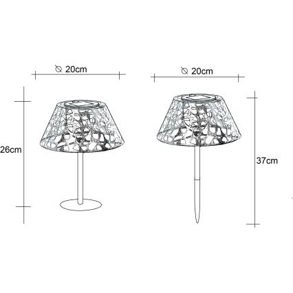Globo - LED Solární svítidlo LED/0,06W/3V 3000K IP44 300 mAh