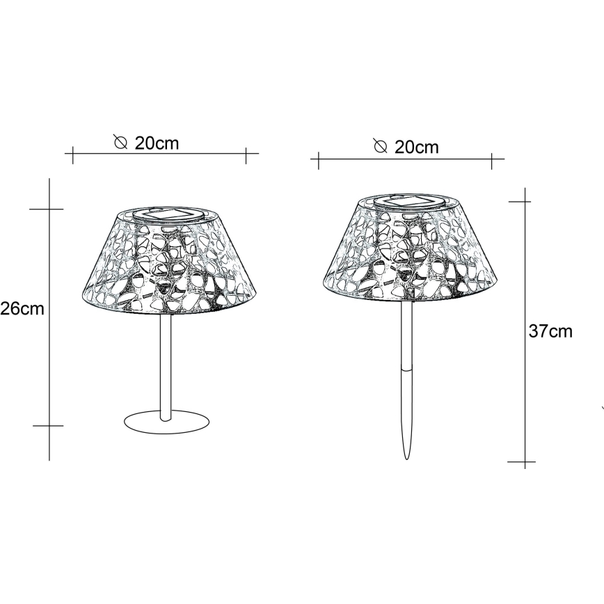Globo - LED Solární svítidlo LED/0,06W/3V 3000K IP44 300 mAh