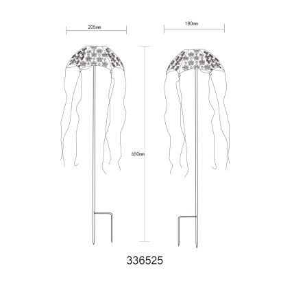 Globo - LED Solární svítidlo LED/3V IP44 300 mAh deštník