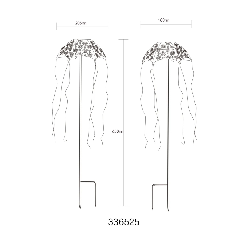Globo - LED Solární svítidlo LED/3V IP44 300 mAh deštník